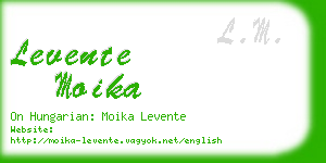 levente moika business card